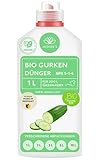 Bio Gurkendünger flüssig 1 L - 100% Bio-Dünger mit Vinasse & viel Kalium - Organischer Gemüsedünger für Gurken -...