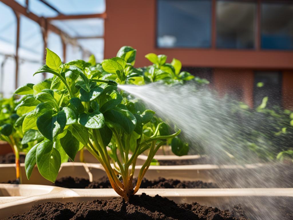 Bewässerungssystem für Paprikapflanzen