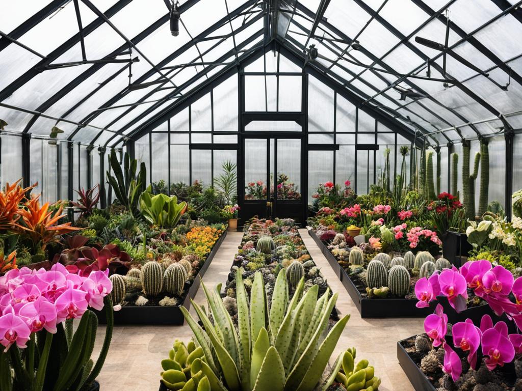 Gewächshäuser für spezielle Pflanzenarten: Orchideen, Kakteen usw
