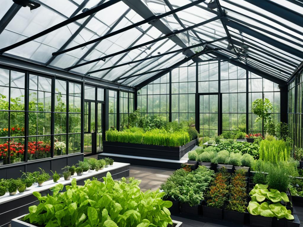 Anbau von biologisch-dynamischen Pflanzen im Gewächshaus
